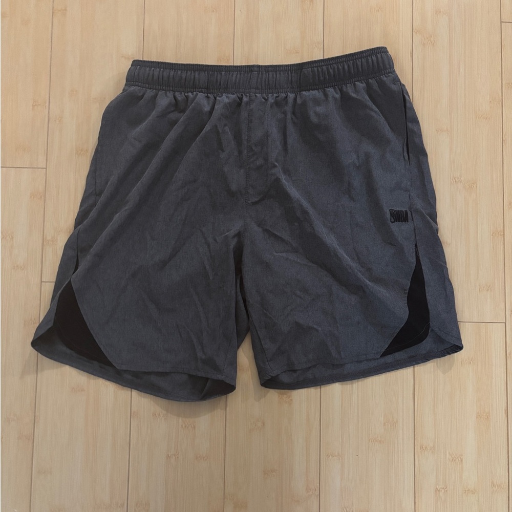NBA Men's Gray and Black Athletic Shorts